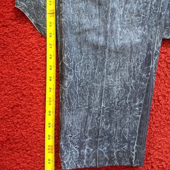 vintage 80s black acid wash denim matching set - Picture 8 of 11